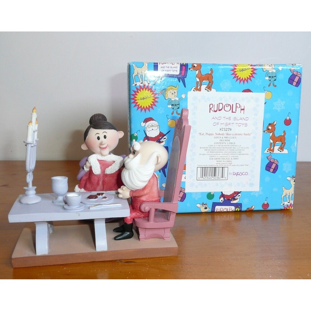 Rudolph And The Island Of Misfit Toys "Santa Mrs Claus" Figurine #875279 Enesco